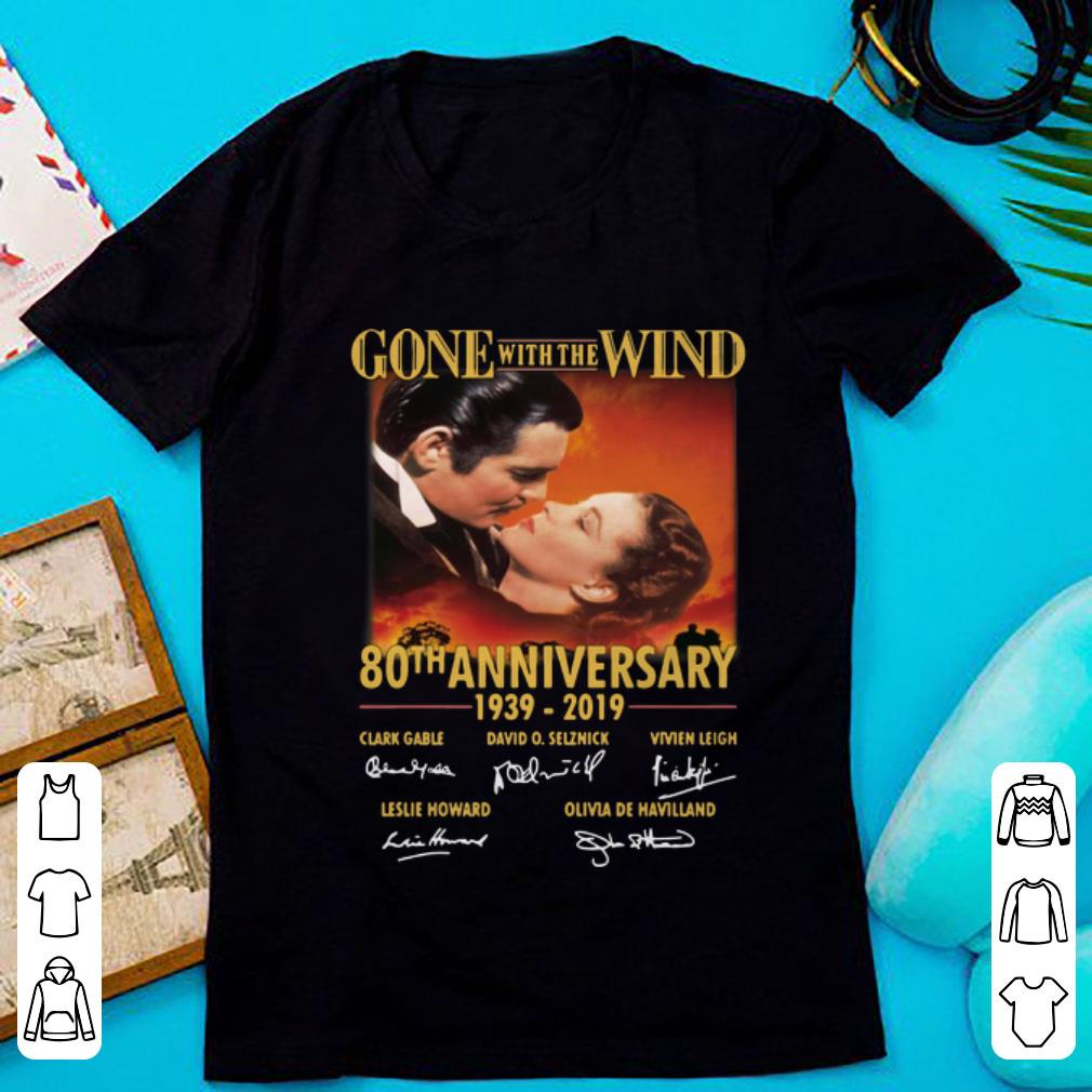 Nice Gone with The Wind 80th Anniversary 1939 2019 Signature shirt 1 - Nice Gone with The Wind 80th Anniversary 1939-2019 Signature shirt