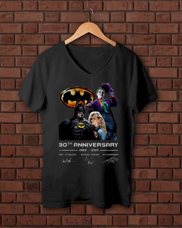Official 30th Anniversary 1989 2019 Jack Nicholson Michael Keaton Kim Basinger Signature Version shirt 1 - Official 30th Anniversary 1989-2019 Jack Nicholson Michael Keaton Kim Basinger Signature Version shirt