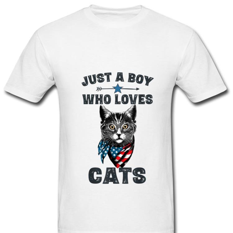Official Just A Boy Who Love Cat American shirt 1 - Official Just A Boy Who Love Cat American shirt