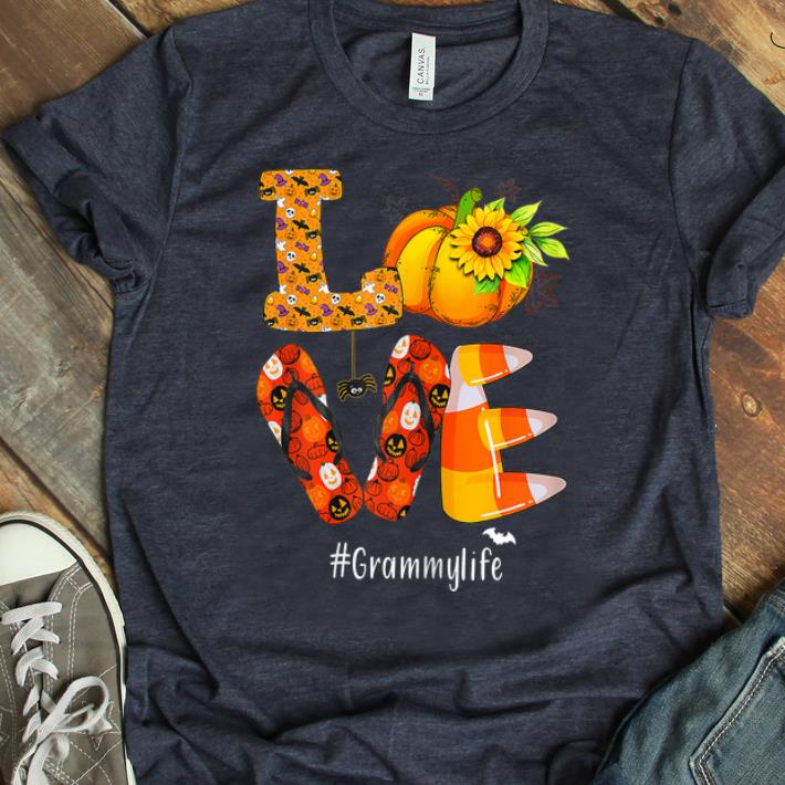 Official Love Grammylife Pumpkin Flip Flops Halloween shirt 1 - Official Love Grammylife Pumpkin Flip Flops Halloween shirt