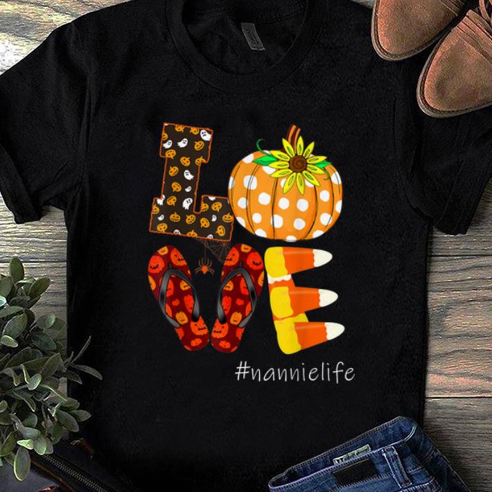 Official Love Nannie Life Pumpkin Flip Flops Halloween shirt 1 - Official Love Nannie Life Pumpkin Flip Flops Halloween shirt