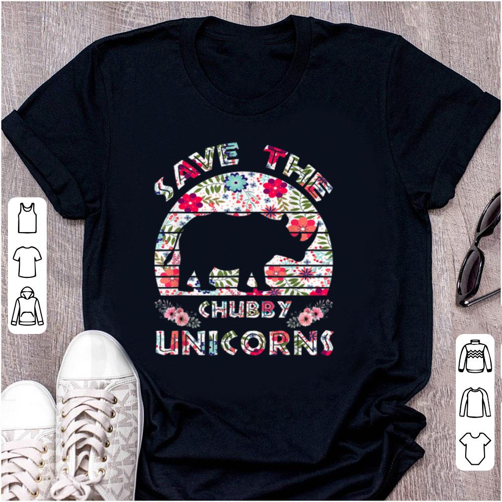 Official Save The Chubby Unicorns Floral shirt 1 - Official Save The Chubby Unicorns Floral shirt