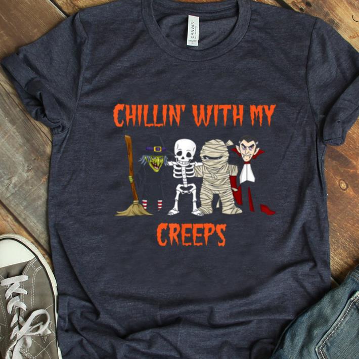 Original Chillin With My Creeps Vampire Halloween Skeleton Witch Gift shirt 1 - Original Chillin With My Creeps Vampire Halloween Skeleton Witch Gift shirt