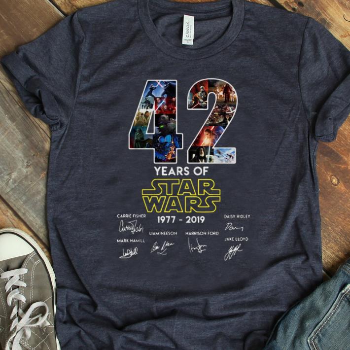 Premium 42 Years Of Star Wars Signature shirt 1 - Premium 42 Years Of Star Wars Signature shirt