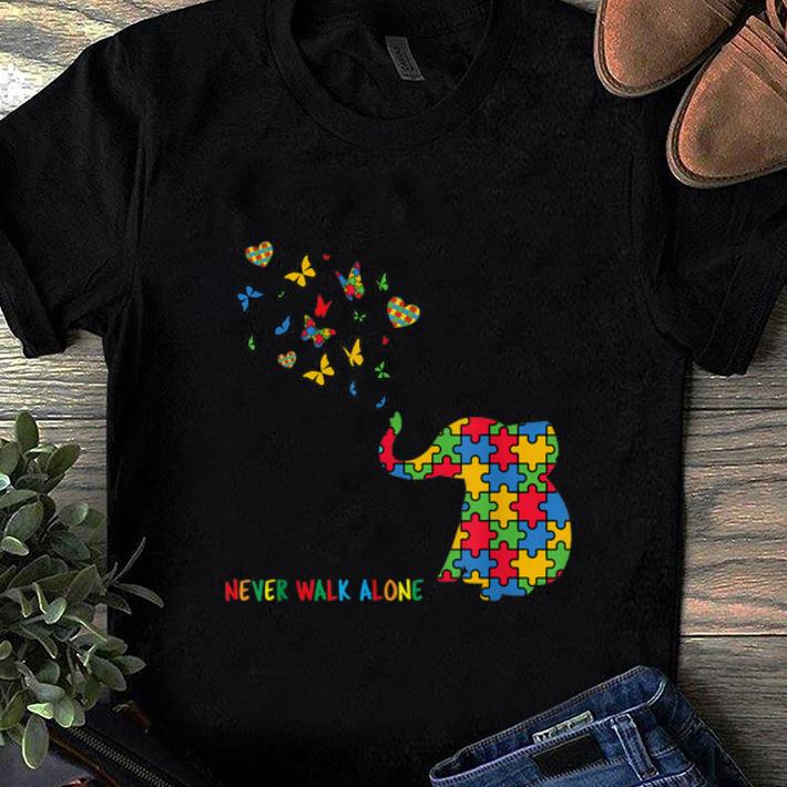 Premium Autism Awareness Elephant Never Walk Alone shirt 1 - Premium Autism Awareness Elephant Never Walk Alone shirt
