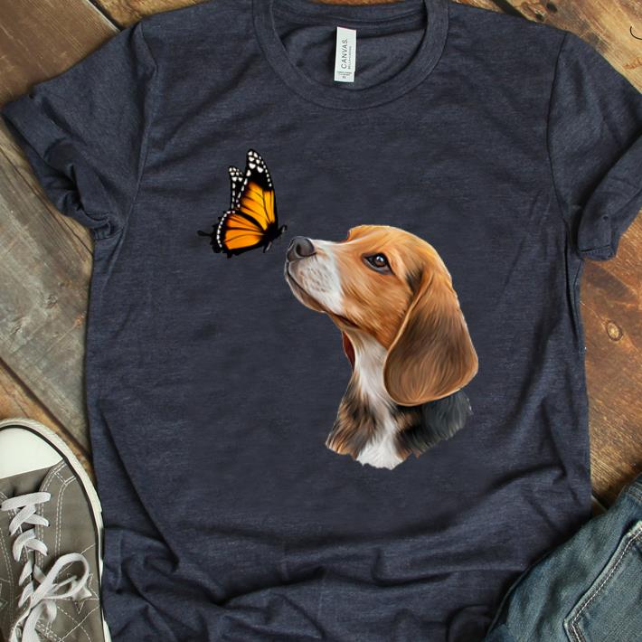 Premium Beagle With Butterfly shirt 1 - Premium Beagle With Butterfly shirt