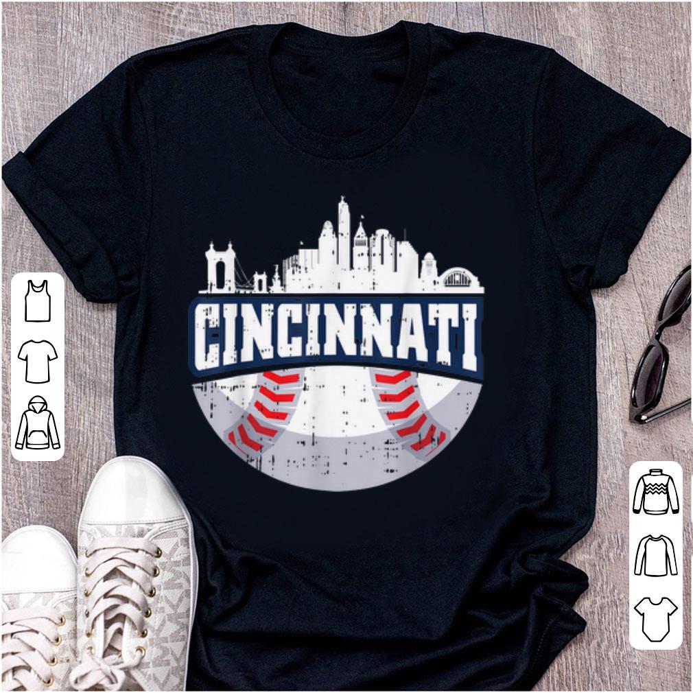 Premium Cincinnati Baseball Skyline Ohio Baseball shirt 1 - Premium Cincinnati Baseball Skyline Ohio Baseball shirt