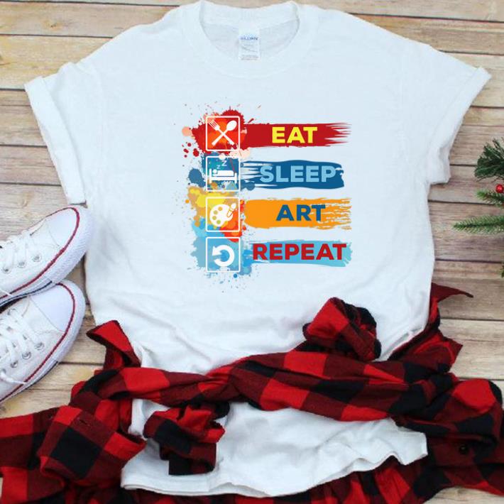 Premium Eat Sleep Art Repeat shirt 1 - Premium Eat Sleep Art Repeat shirt