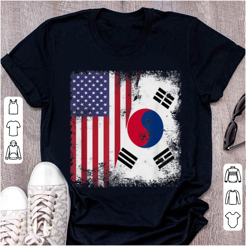 Premium Half South Korean And American Flag shirt 1 - Premium Half South Korean And American Flag shirt