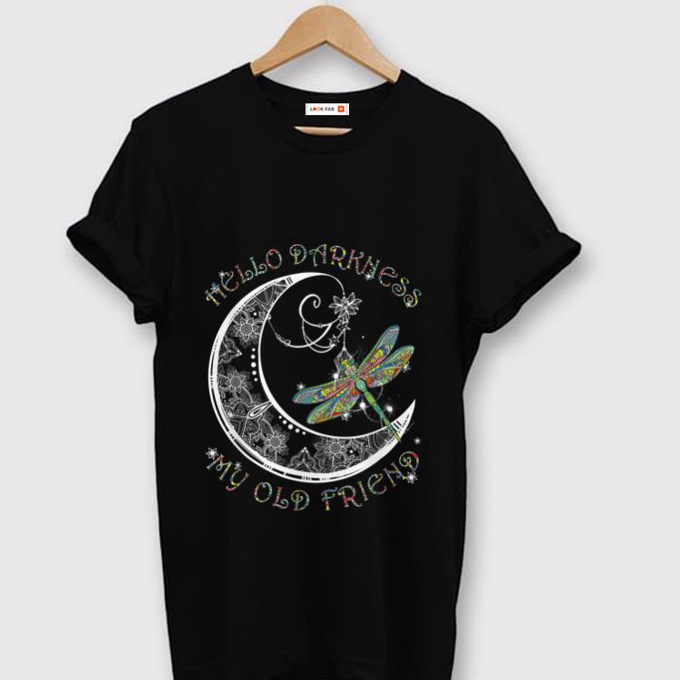 Premium Hello Darkness My Old Friend Dragonfly and Moon shirt 1 - Premium Hello Darkness My Old Friend Dragonfly and Moon shirt