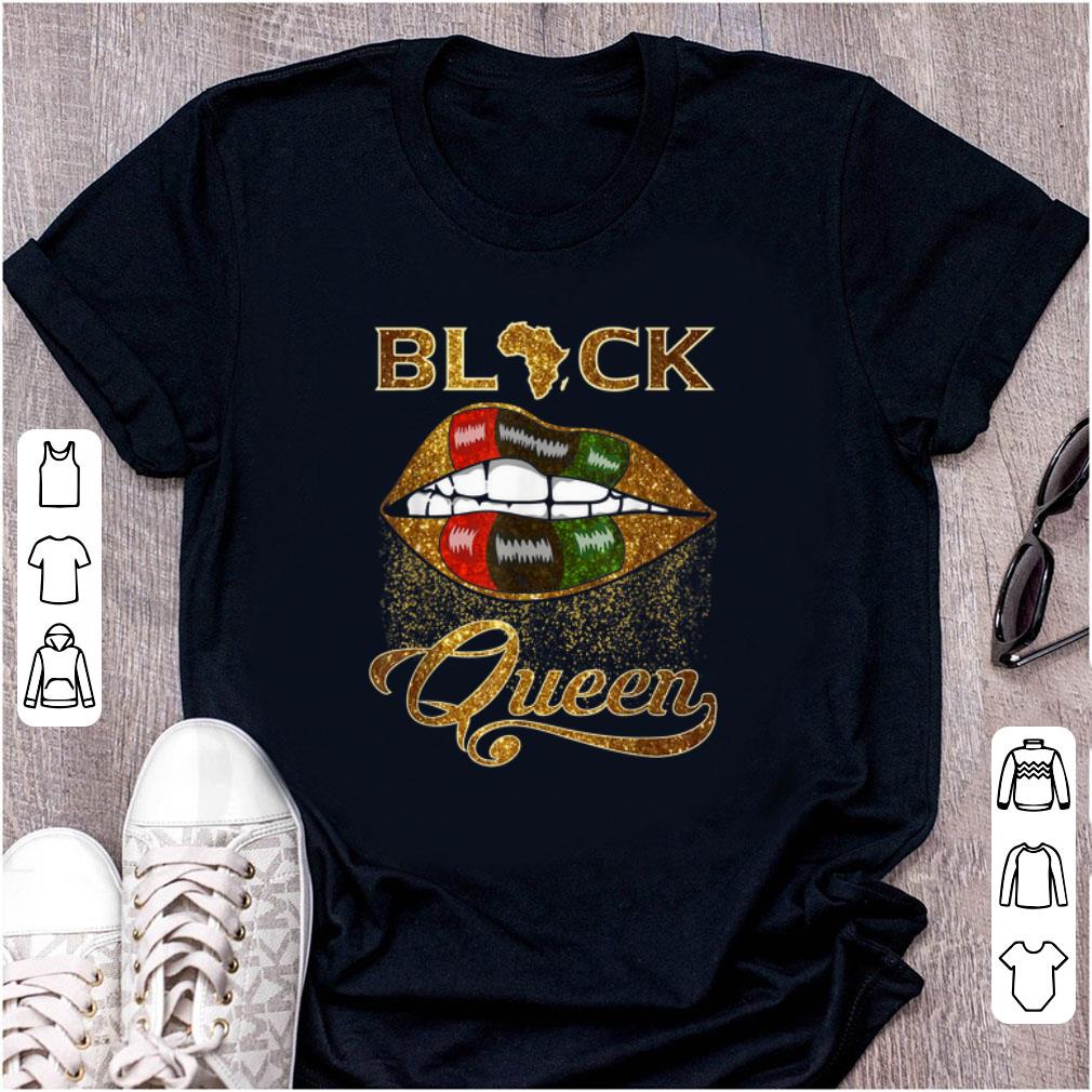 Pretty Black Queen Lips Red Green African Flag shirt 1 - Pretty Black Queen Lips Red Green African Flag shirt