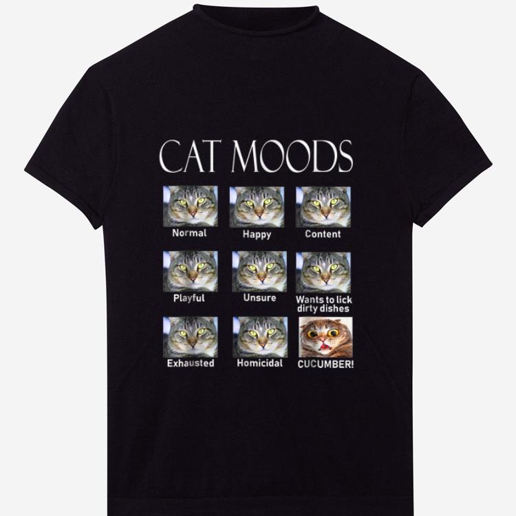 Pretty Cat Moods Cucumber shirt 1 - Pretty Cat Moods Cucumber shirt