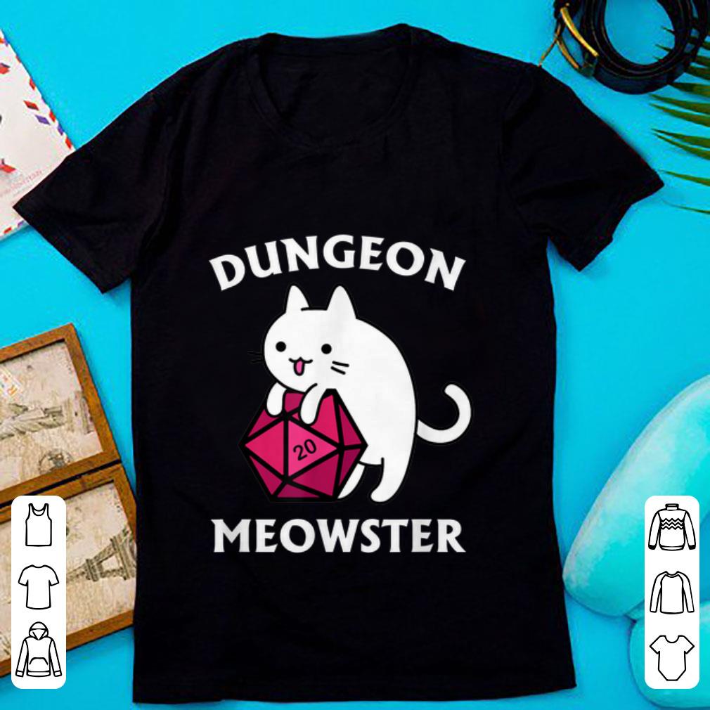 Pretty Dungeon Meowster DnD Gamer Cat D20 shirt 1 - Pretty Dungeon Meowster DnD Gamer Cat D20 shirt