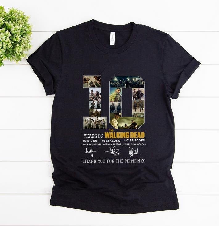 Top 10 Years Of The Walking Dead Thank You For The Memories Signature shirt 1 - Top 10 Years Of The Walking Dead Thank You For The Memories Signature shirt