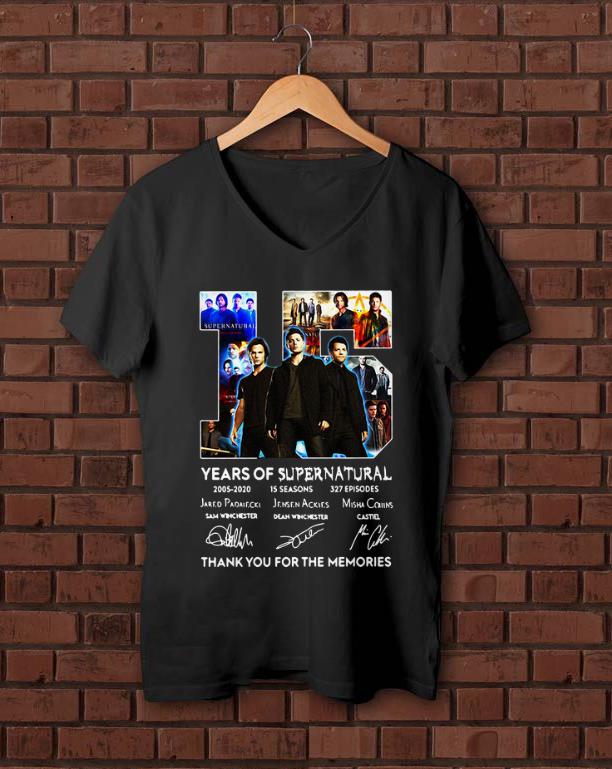 Top 15 Years Of Supernatural Thank For The Memories Signature shirt 1 - Top 15 Years Of Supernatural Thank For The Memories Signature shirt