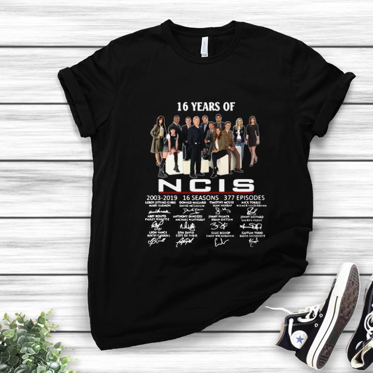 Top 16 Years Of NCIS 2003 2019 Signatures shirt 1 - Top 16 Years Of NCIS 2003-2019 Signatures shirt