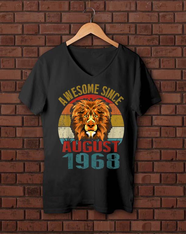 Top Awesome Since August 1968 Lion Vintage shirt 1 - Top Awesome Since August 1968 Lion Vintage shirt