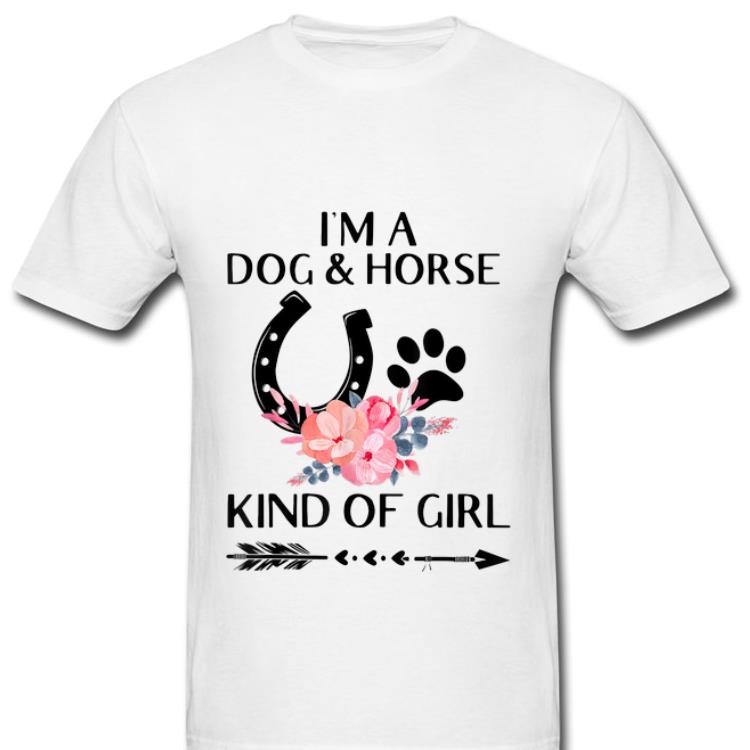 Top I m a Dog and Horse Kind of Girl Paw Flower shirt 1 - Top I'm a Dog and Horse Kind of Girl Paw Flower shirt