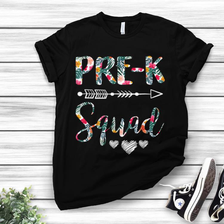 Top Pre K Squad Back To School Floral shirt 1 - Top Pre-K Squad Back To School Floral shirt