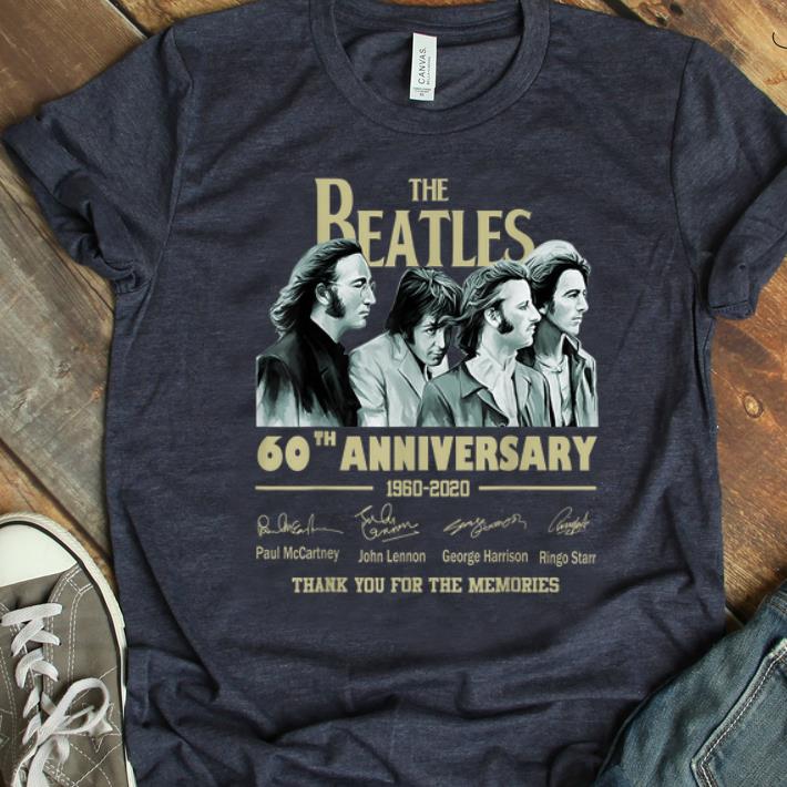 Top The Beatles 60th Anniversary Thank You For Memories Signature shirt 1 - Top The Beatles 60th Anniversary Thank You For Memories Signature shirt