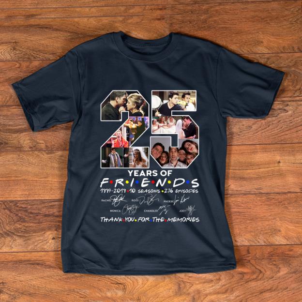 Awesome 25 Years Of Friends Thank You For The Memories Signature shirt 1 - Awesome 25 Years Of Friends Thank You For The Memories Signature shirt