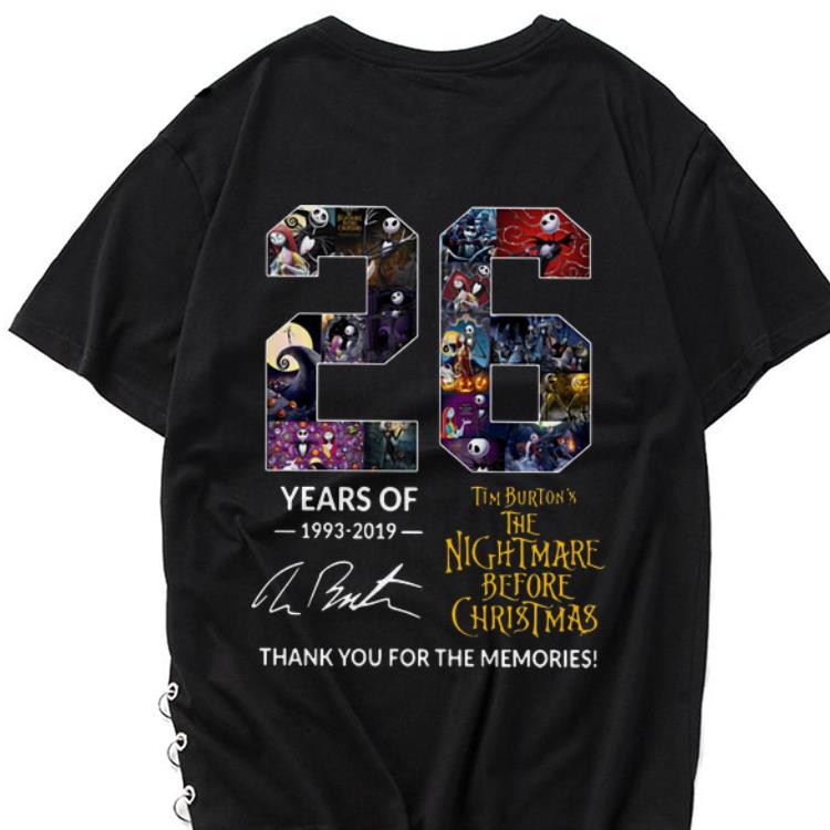 Awesome 26 Years of Tim Burton s The Nightmare Before Christmas Signature shirt 1 - Awesome 26 Years of Tim Burton’s The Nightmare Before Christmas Signature shirt