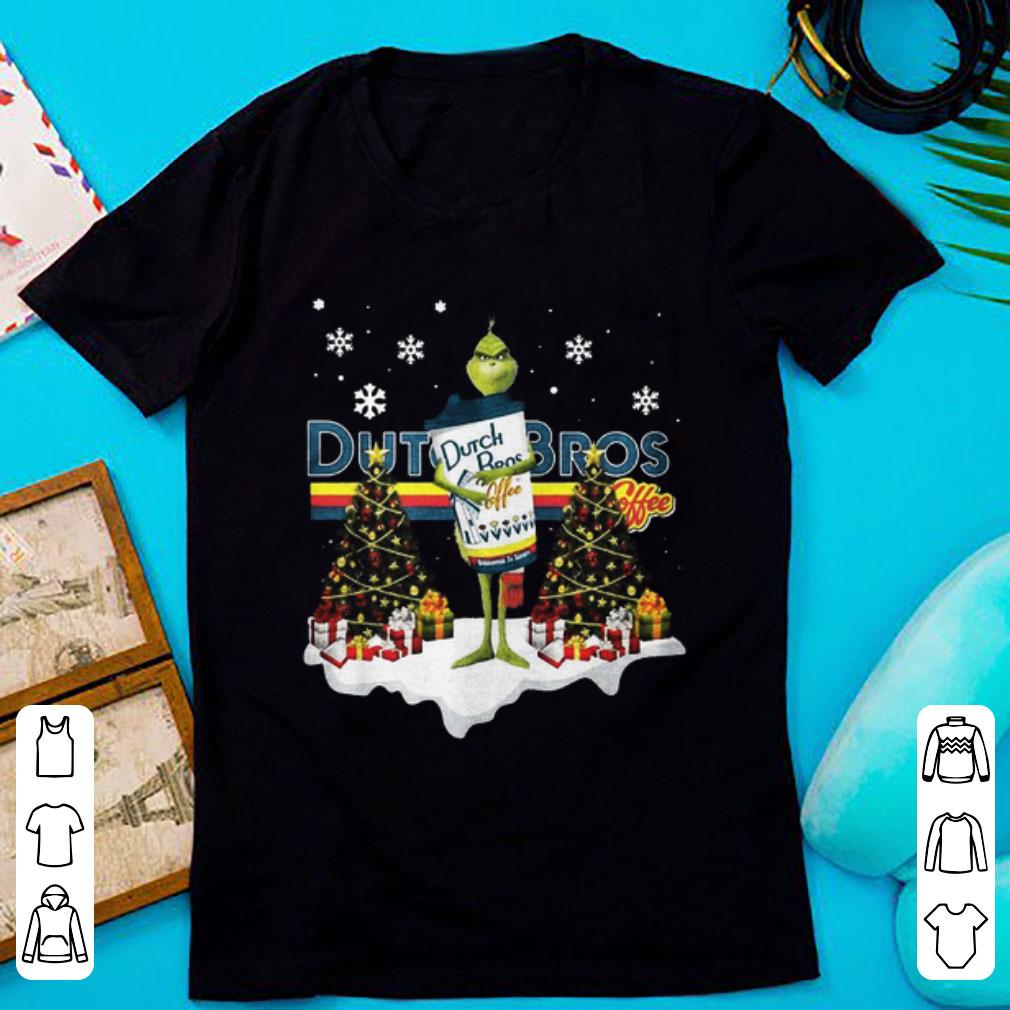 Awesome Christmas Tree Grinch Hug Dutch Bros Coffee shirt 1 - Awesome Christmas Tree Grinch Hug Dutch Bros Coffee shirt