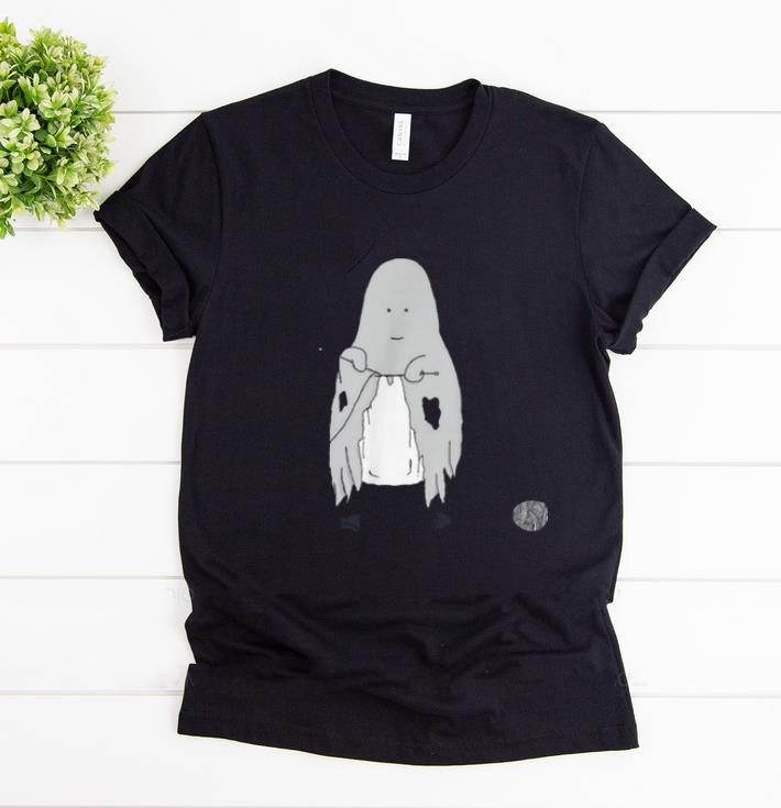 Awesome Cute Knitting Ghost Funny Halloween Ghost Costume shirt 1 - Awesome Cute Knitting Ghost - Funny Halloween Ghost Costume shirt