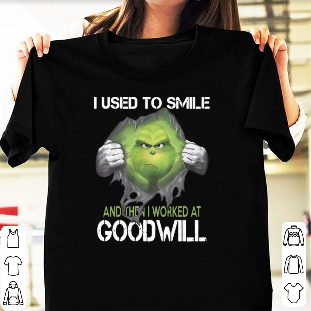 Awesome Grinch I Use To Smile And Then I Worked At Goodwill Grinch shirt 1 - Awesome Grinch I Use To Smile And Then I Worked At Goodwill Grinch shirt