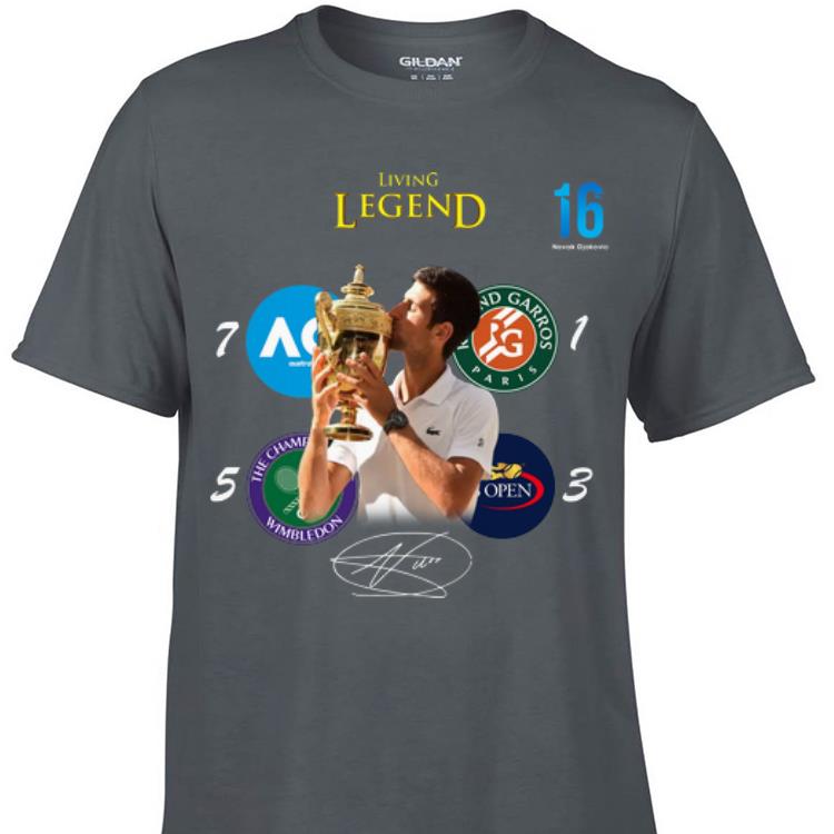 Awesome Novak Djokovic Living Legend Champion Wimbledon 2019 signature shirt 1 - Awesome Novak Djokovic Living Legend Champion Wimbledon 2019 signature shirt