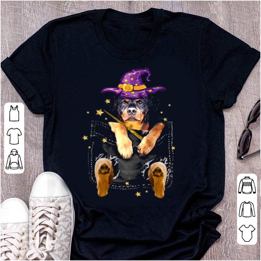 Beautiful Rottweiler Witch In Pocket rottweiler Halloween shirt 1 - Beautiful Rottweiler Witch In Pocket-rottweiler Halloween shirt