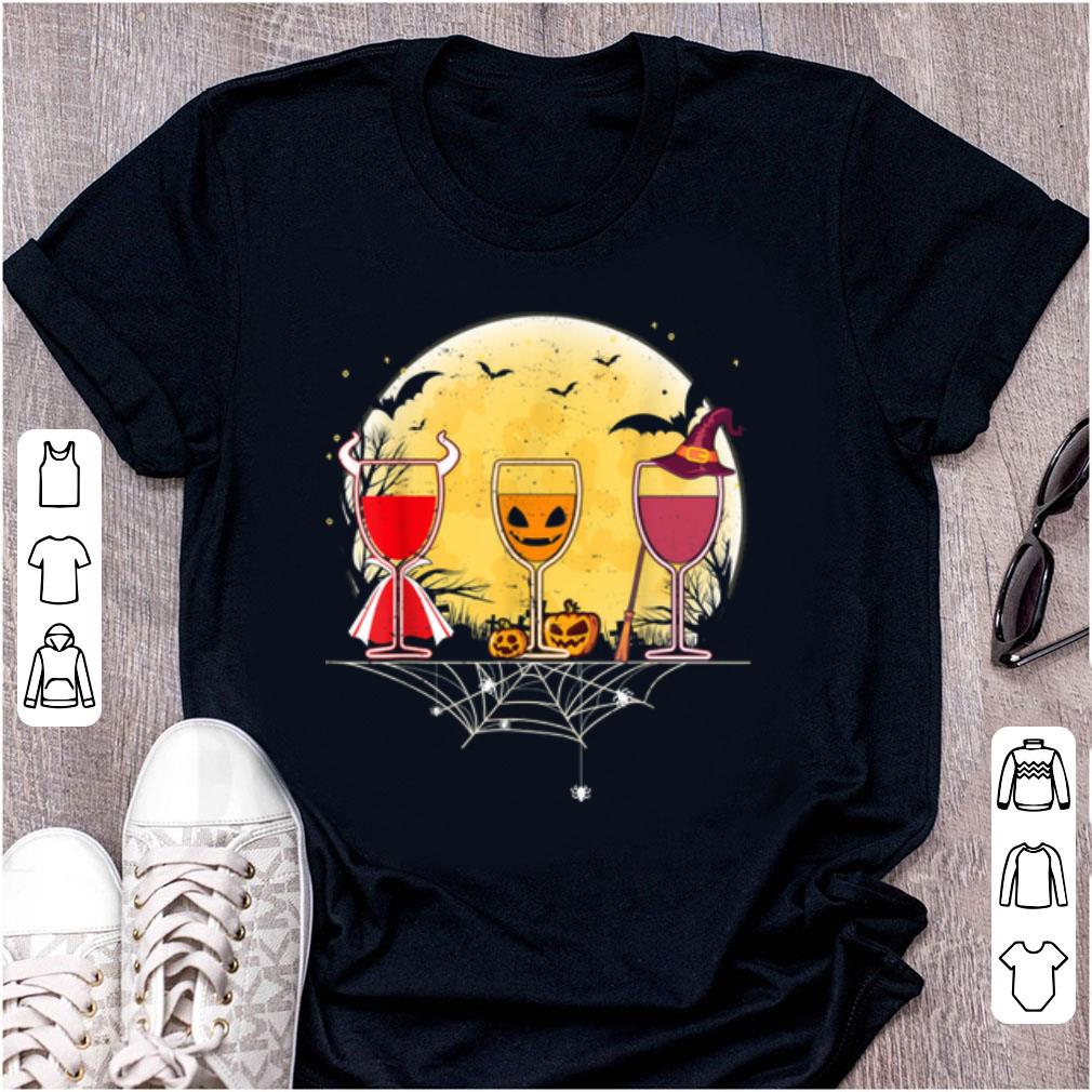 Funny Funny Retro Sunset Wine Glass Of Witchcraft Halloween shirt 1 - Funny Funny Retro Sunset Wine Glass Of Witchcraft Halloween shirt