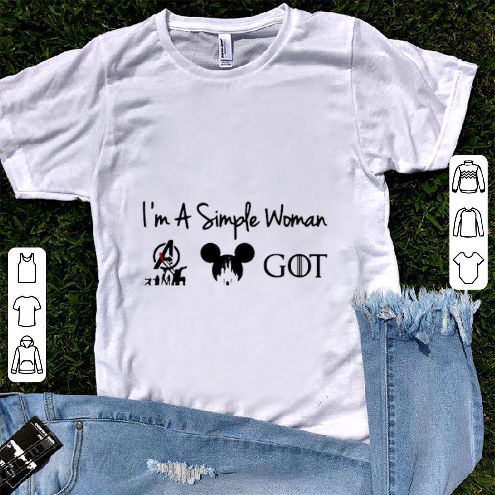 Funny I m A Simple Woman Avenger Disney Mickey Game Of Throne shirt 1 - Funny I'm A Simple Woman Avenger Disney Mickey Game Of Throne shirt