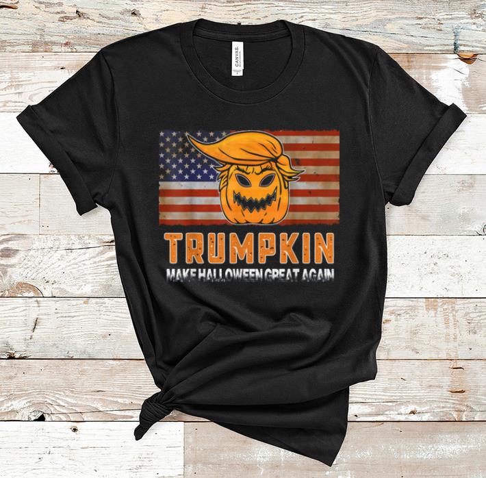 Funny Make Halloween Great Again Trumpkin Vintage Us Flag Funny shirt 1 - Funny Make Halloween Great Again Trumpkin Vintage Us Flag Funny shirt