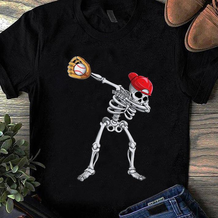 Hot Dabbing Skeleton Baseball Halloween Boys Kids Men shirt 1 - Hot Dabbing Skeleton Baseball Halloween Boys Kids Men shirt