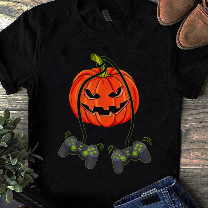 Hot Jack O Lantern Video Gamer Controllers Halloween Boys Kids shirt 1 - Hot Jack O Lantern Video Gamer Controllers Halloween Boys Kids shirt