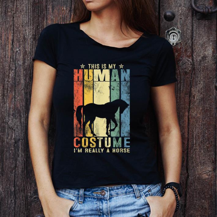 Hot This Is My Human Costume A Horse Halloween shirt 1 - Hot This Is My Human Costume A Horse Halloween shirt