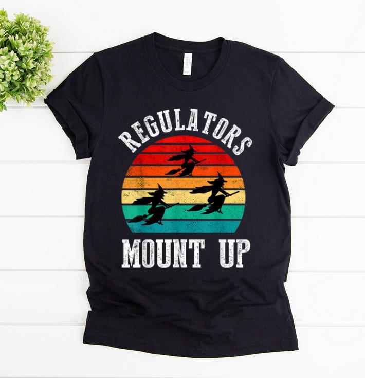 Hot Vintage Sunset Regulators Mount Up Halloween Witch shirt 1 - Hot Vintage Sunset Regulators Mount Up Halloween Witch shirt
