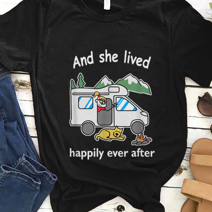 Nice And she lived happily ever after Camping Dog shirt 1 - Nice And she lived happily ever after Camping Dog shirt
