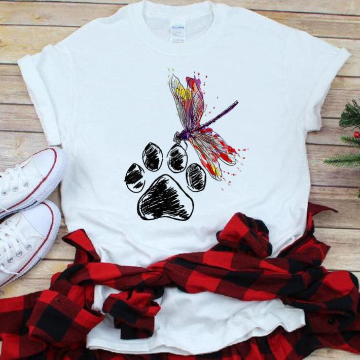Nice Dragonfly Dog Paw Color shirt 1 - Nice Dragonfly Dog Paw Color shirt