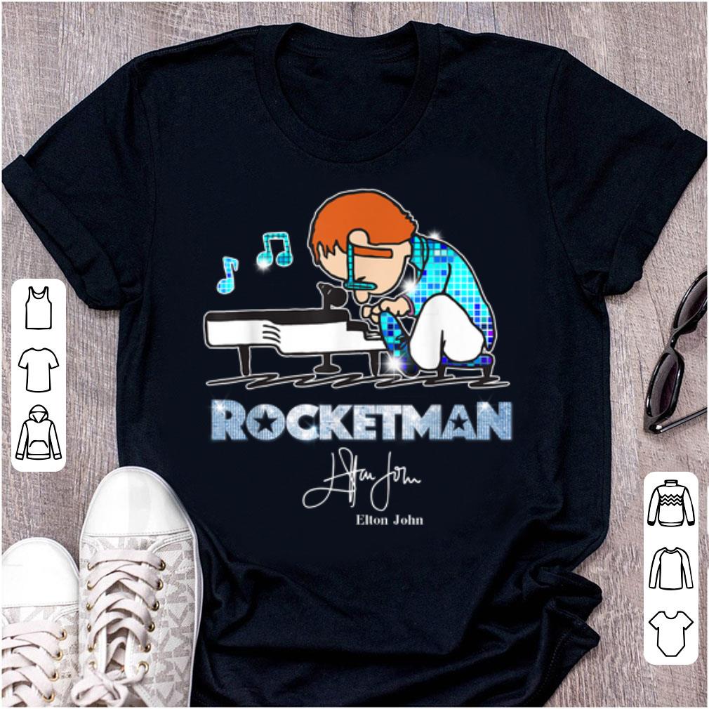 Nice Elton John Playing Piano Rocketman Signature shirt 1 - Nice Elton John Playing Piano Rocketman Signature shirt