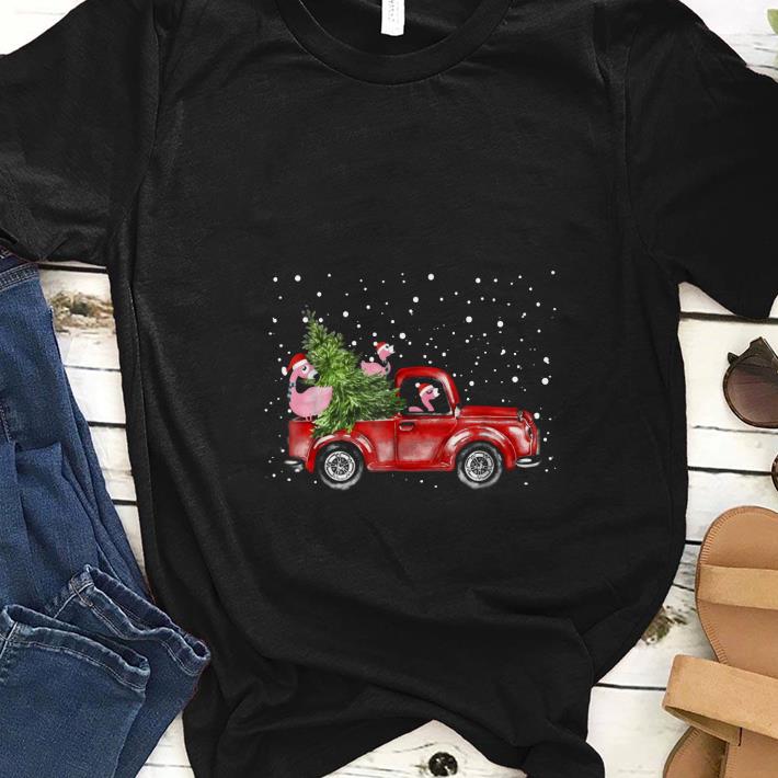 Nice Flamingo Truck Christmas Tree shirt 1 - Nice Flamingo Truck Christmas Tree shirt