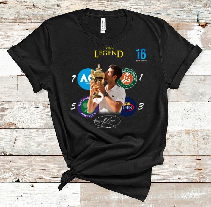 Nice Novak Djokovic Living Legend Champion Wimbledon 2019 signature shirt 1 - Nice Novak Djokovic Living Legend Champion Wimbledon 2019 signature shirt