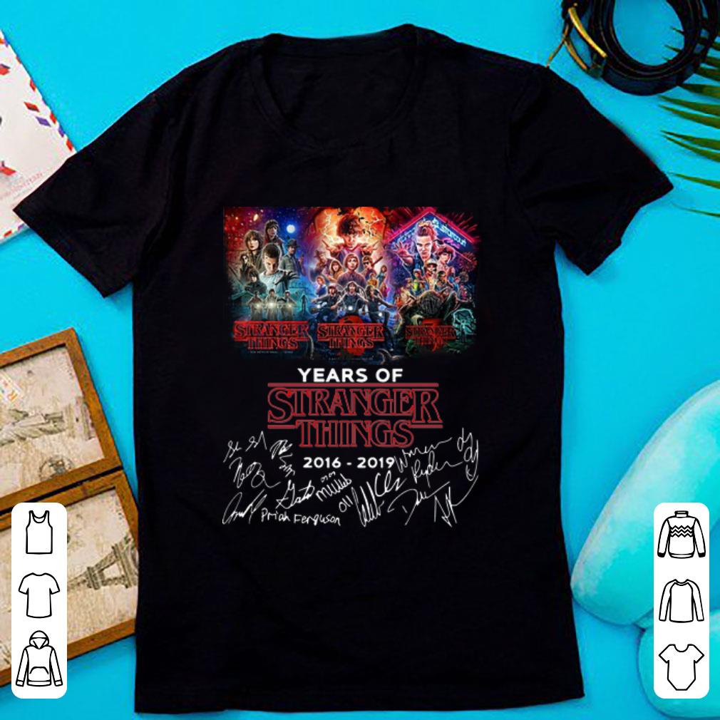 Official 3 Season 3 Years Of Stranger Things 2016 2019 Signatures shirt 1 - Official 3 Season 3 Years Of Stranger Things 2016-2019 Signatures shirt