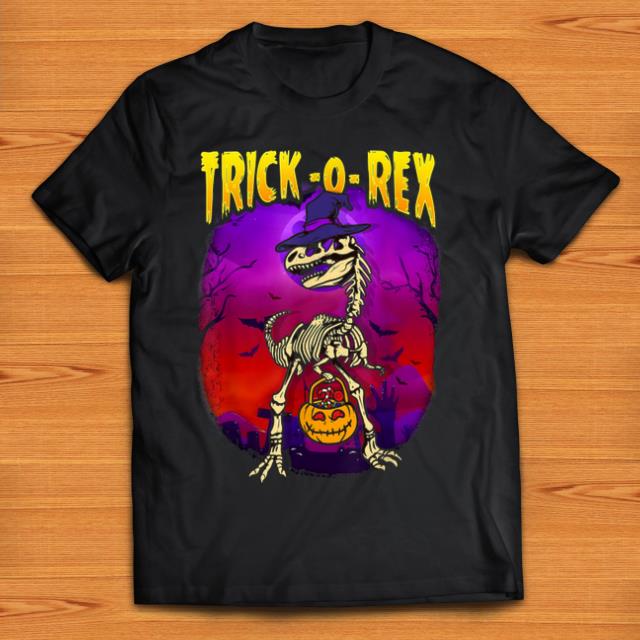 Official Halloween Skeleton Rex Trick Or Treat Dinosaur Pumpkin Boys shirt 1 - Official Halloween Skeleton Rex Trick Or Treat Dinosaur Pumpkin Boys shirt