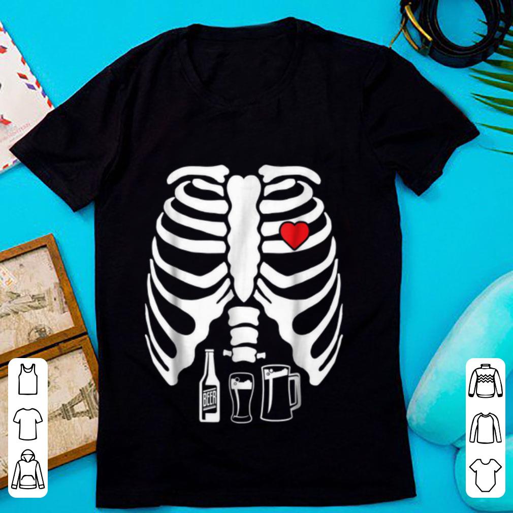 Official Skeleton Pregnancy Belly Of Beer X ray Halloween Rib shirt 1 - Official Skeleton Pregnancy Belly Of Beer X-ray Halloween Rib shirt