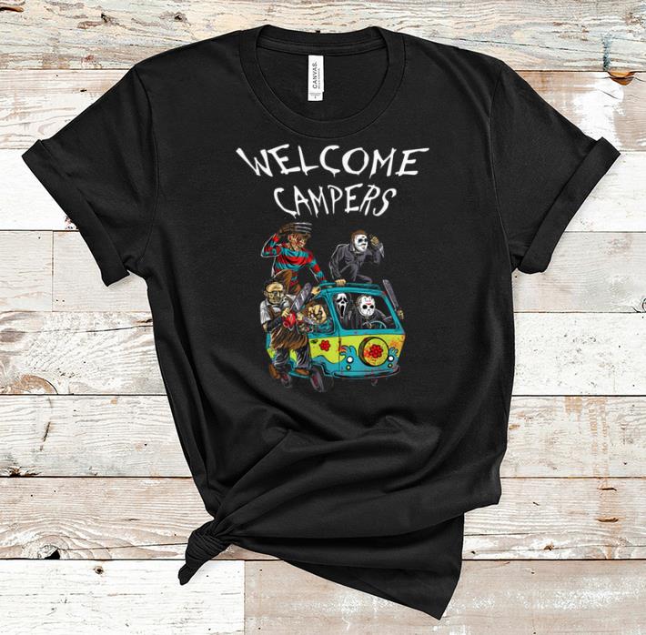 Official Welcome Campers Camping 80s Horror Movie shirt 1 - Official Welcome Campers Camping 80s Horror Movie shirt