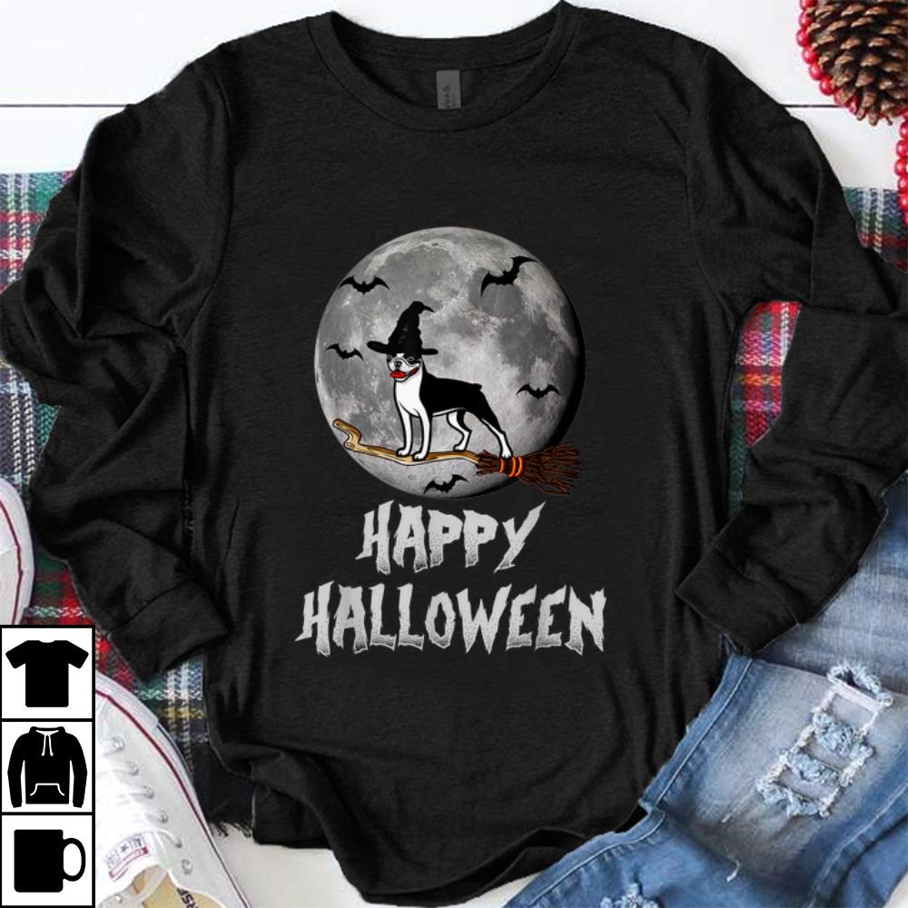 Original Boston Terrier Witch Happy Halloween Dog Lover shirt 1 - Original Boston Terrier Witch Happy Halloween Dog Lover shirt