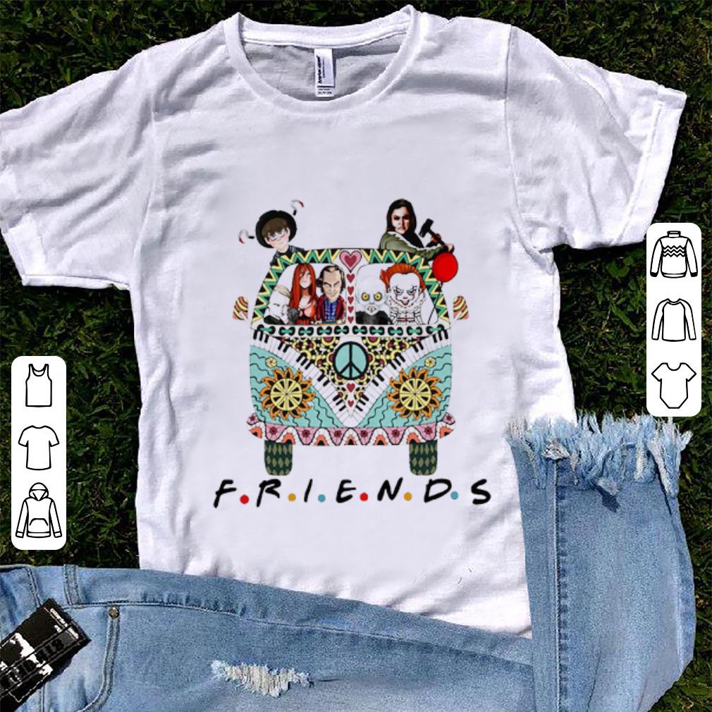 Original Halloween Friends Horror Movie Characters Hippie Bus shirt 1 - Original Halloween Friends Horror Movie Characters Hippie Bus shirt