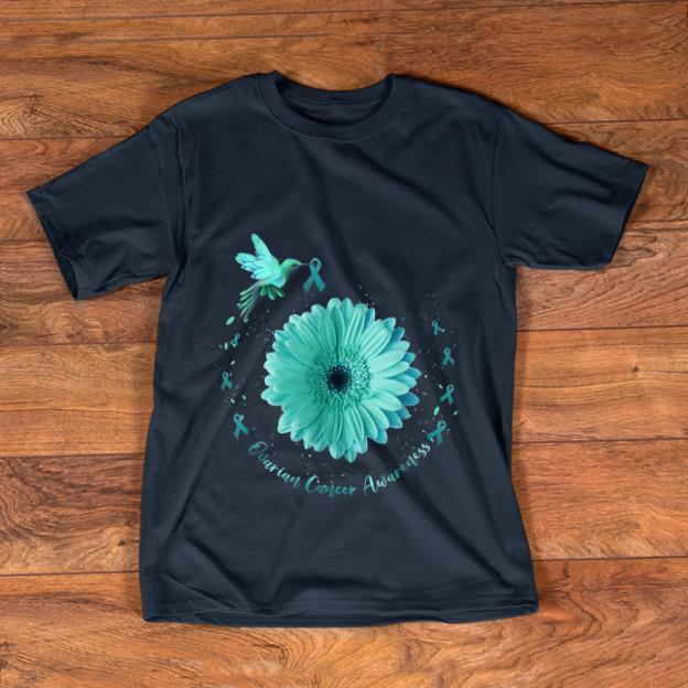 Original Hummingbird Teal Ribbon Ovarian Cancer Awareness shirt 1 - Original Hummingbird Teal Ribbon Ovarian Cancer Awareness shirt